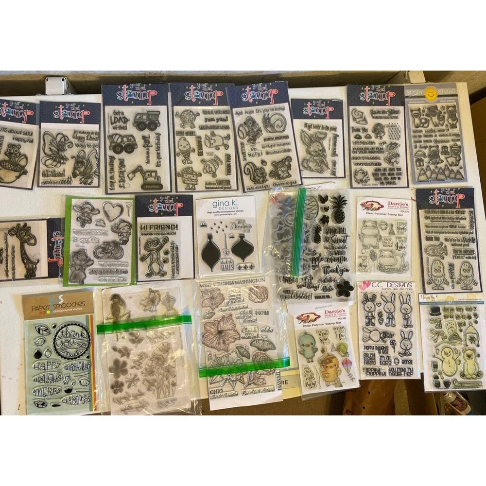 HUGE Mixed Lot of Clear Stamps For Crafting ANIMALS NATURE ETC
